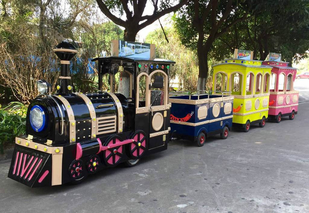 北京景区广商场无轨观光小火车电动儿童游乐设备小火车可坐人户外玩具